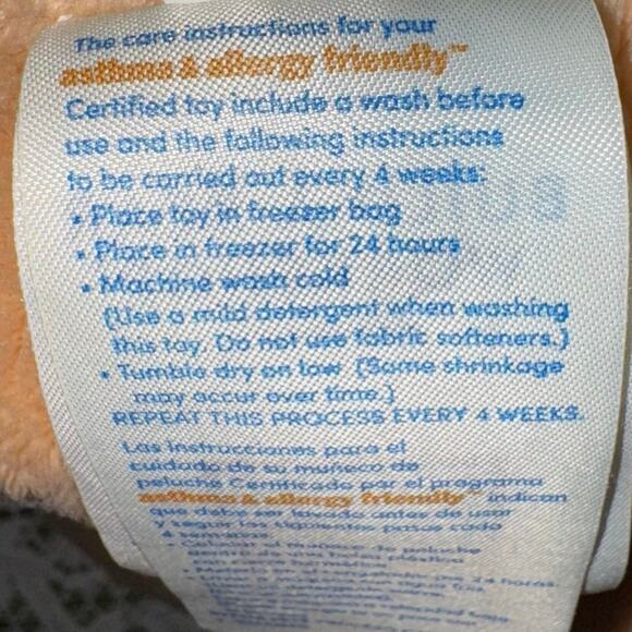 Build A Bear Asthma Allergy Friendly Brown Tan Teddy Plush Toy 2017 Snuggles - Picture 10 of 11